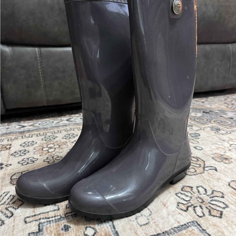 UGG Grey Tall Rain Boots